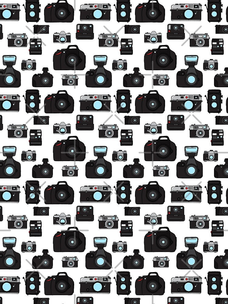 Retro and Modern Cameras Pattern by HotHibiscus