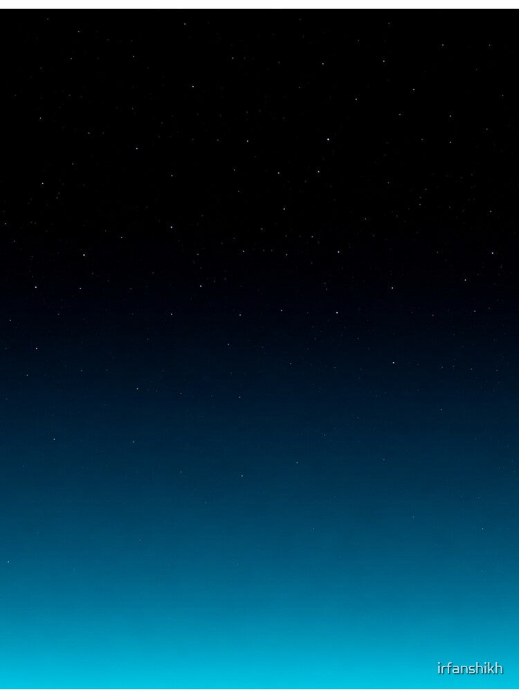 Minimal Cosmos Gradient Black to Teal Art by irfanshikh