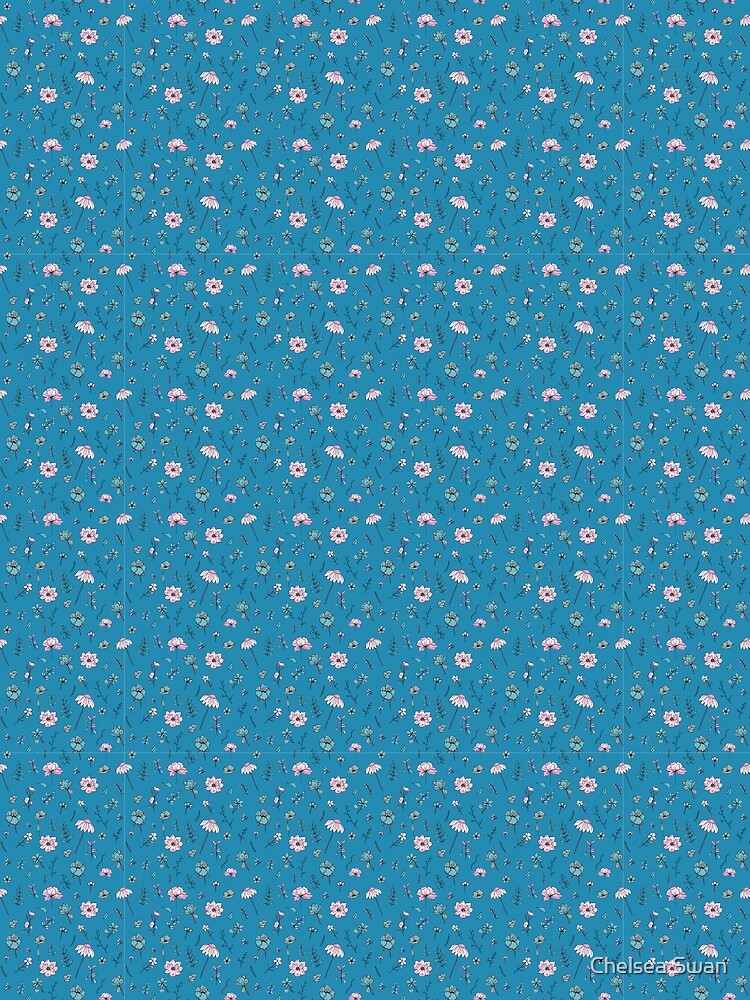 blue ditsy flowers by Chelsea Swan