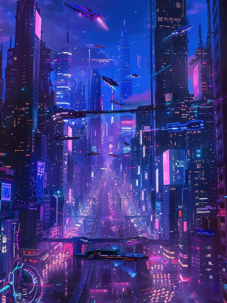 Neon Highway of the Future by JedsOnline