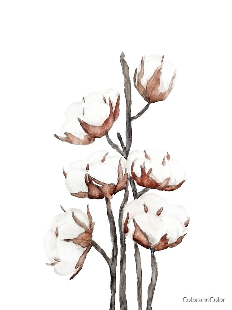 hand painted white cotton arts by ColorandColor