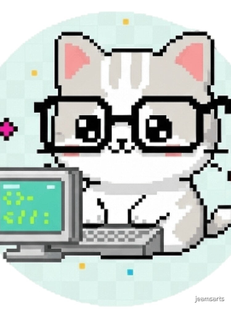 Gamer Cat — Pixel Art Style by jeamsarts