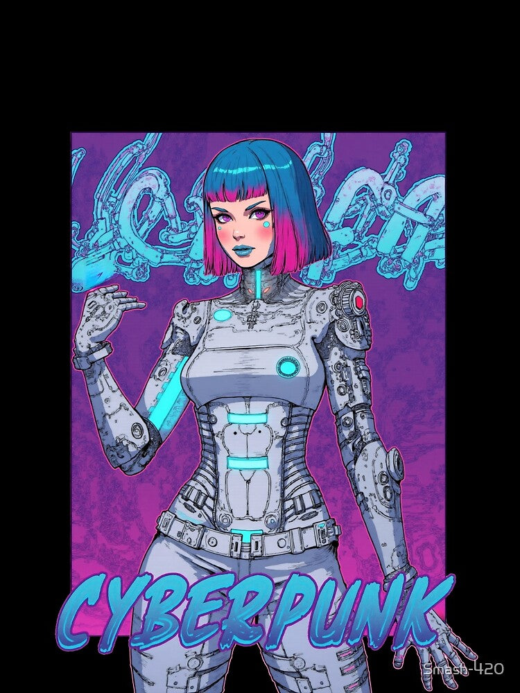 Cyberpunk, Mox, Neon futuristi, Purple Punk, by Smash-420