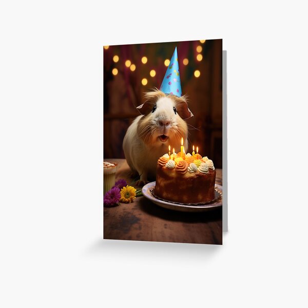 Guinea Pig with a Birthday Cake by OddCorro
