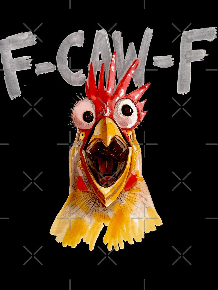 F-Caw-F Funny Screaming Chicken by Biedroneczka