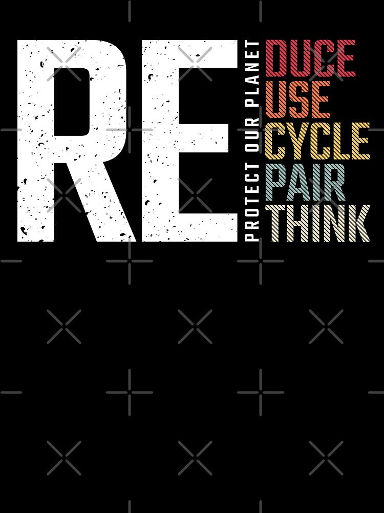 Reduce Reuse Recycle Rethink Repair Earth Day Environmental by lanynx design