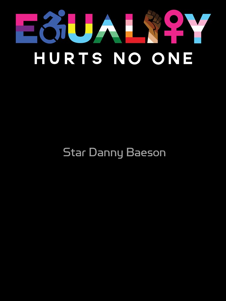 Equality Hurts No One - Bi, Pan, MLM, WLW, Skintone Range; White Text by Star Danny Baeson