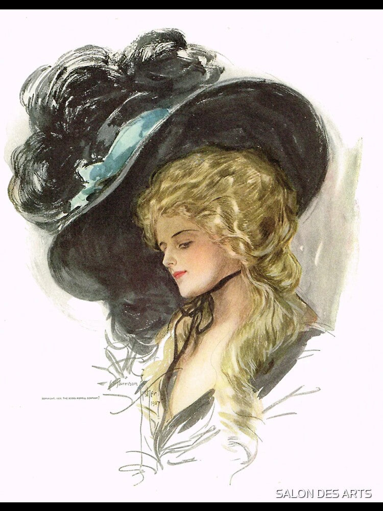 The Big Black Hat (1907) - Harrison Fisher by SALON DES ARTS