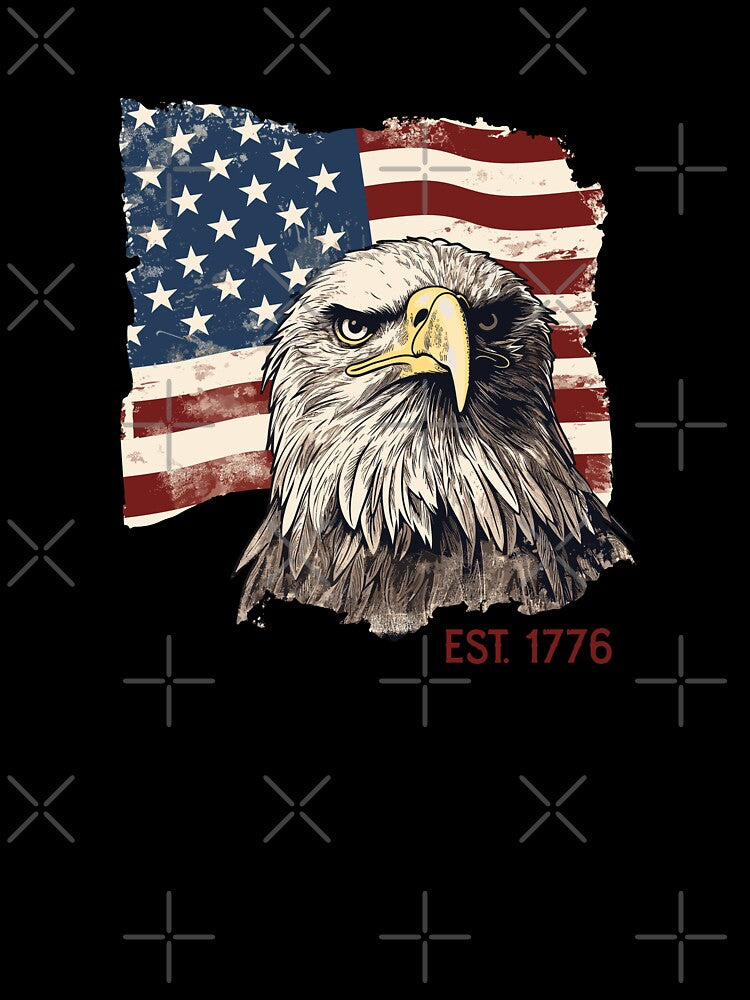 Bald Eagle America Red Text by inspiredalike
