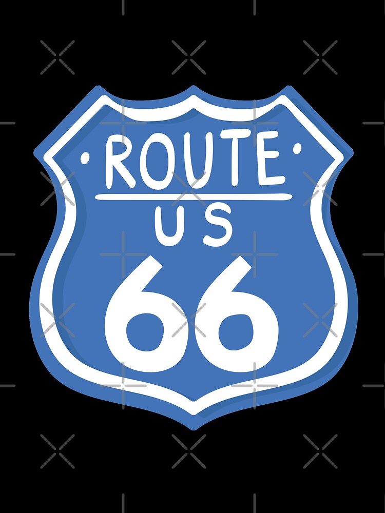 Retro sign route 66 by bainermarket