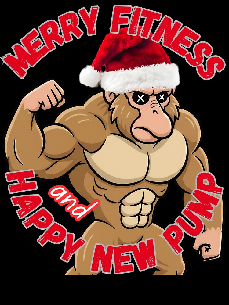 Merry Fitness and Happy New Pump – Funny Gym Christmas Design by BeakBros
