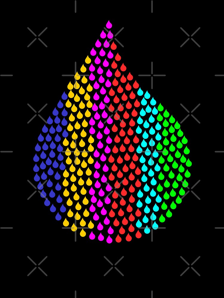 Colorful Water Drops by B3N-arts