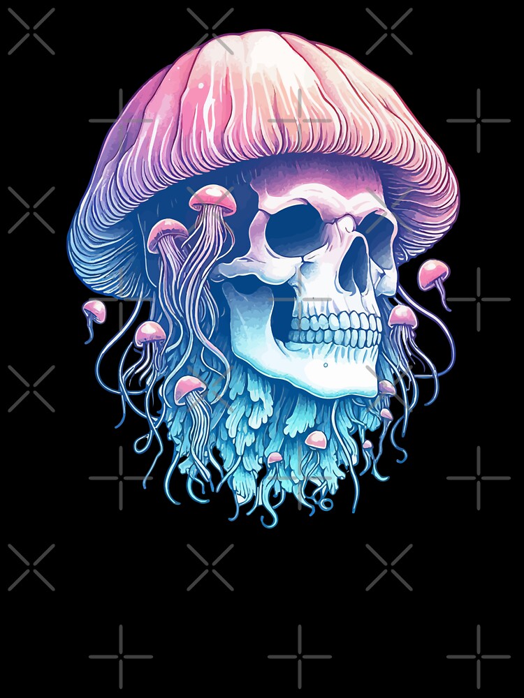 Pastel Goth Skull Jellyfish by TomFrontierArt