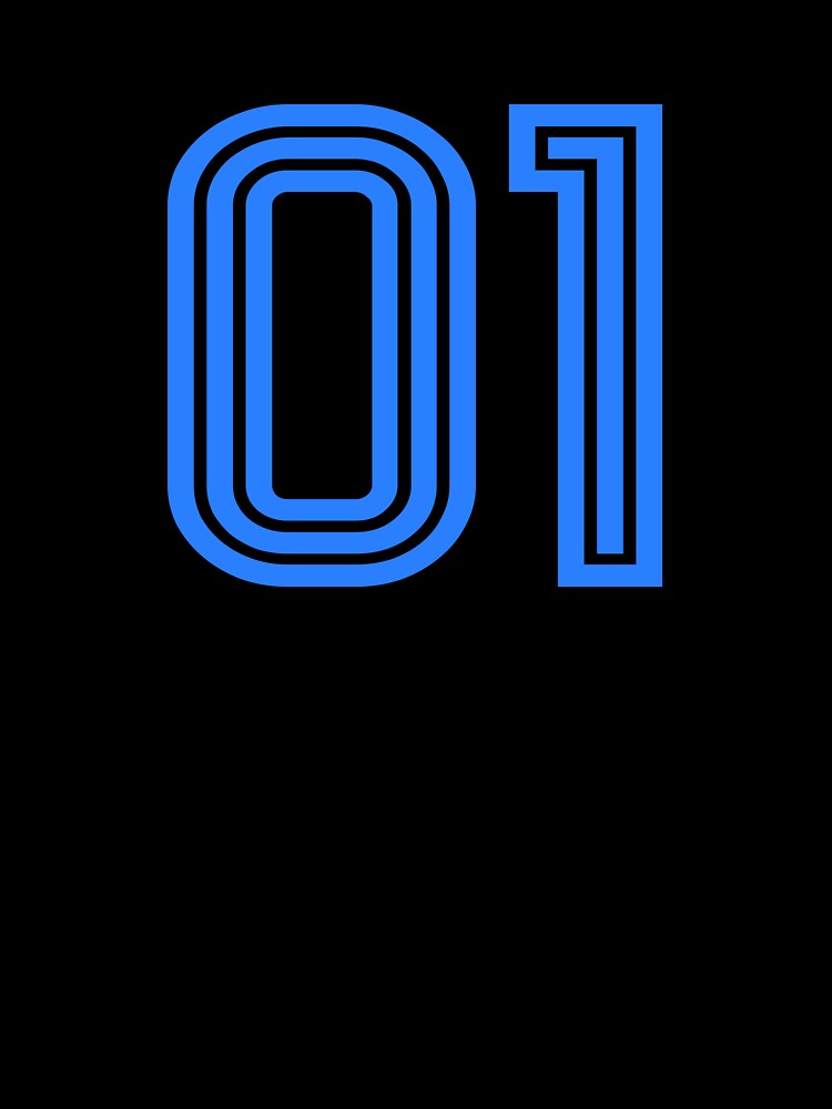 Number 01, Blue One by Jeallan Designs