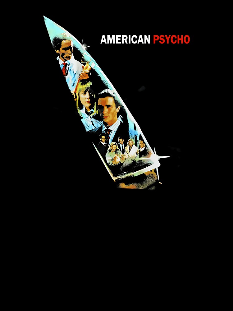 American Psycho Knife Reflection Retro Horror Film by Adenahilton