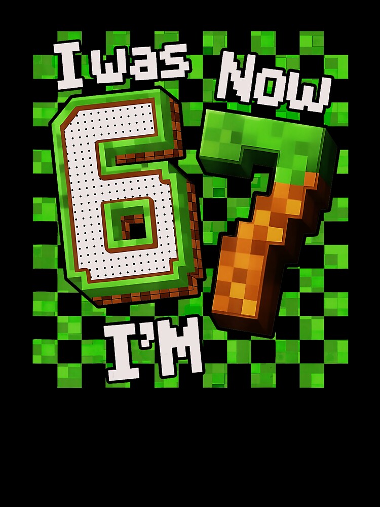 I Was 6 Now Im 7 Gamer Birthday Pixel Style by FGTV2021