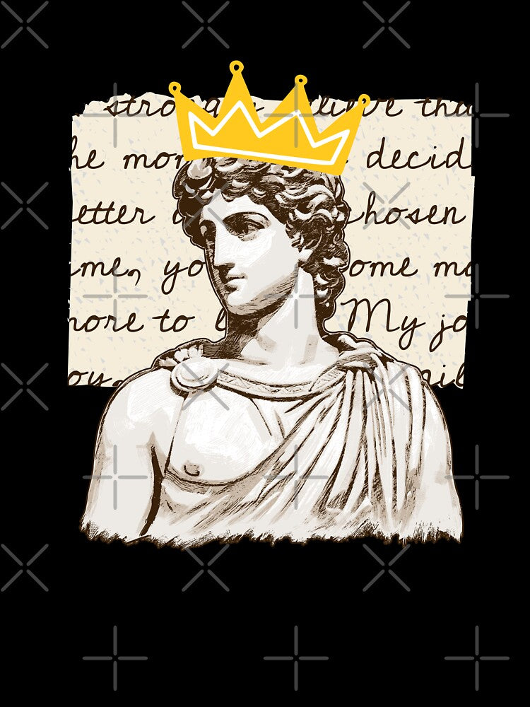 Vector king with Antique Crown Statue Beautiful print by Artsyclick