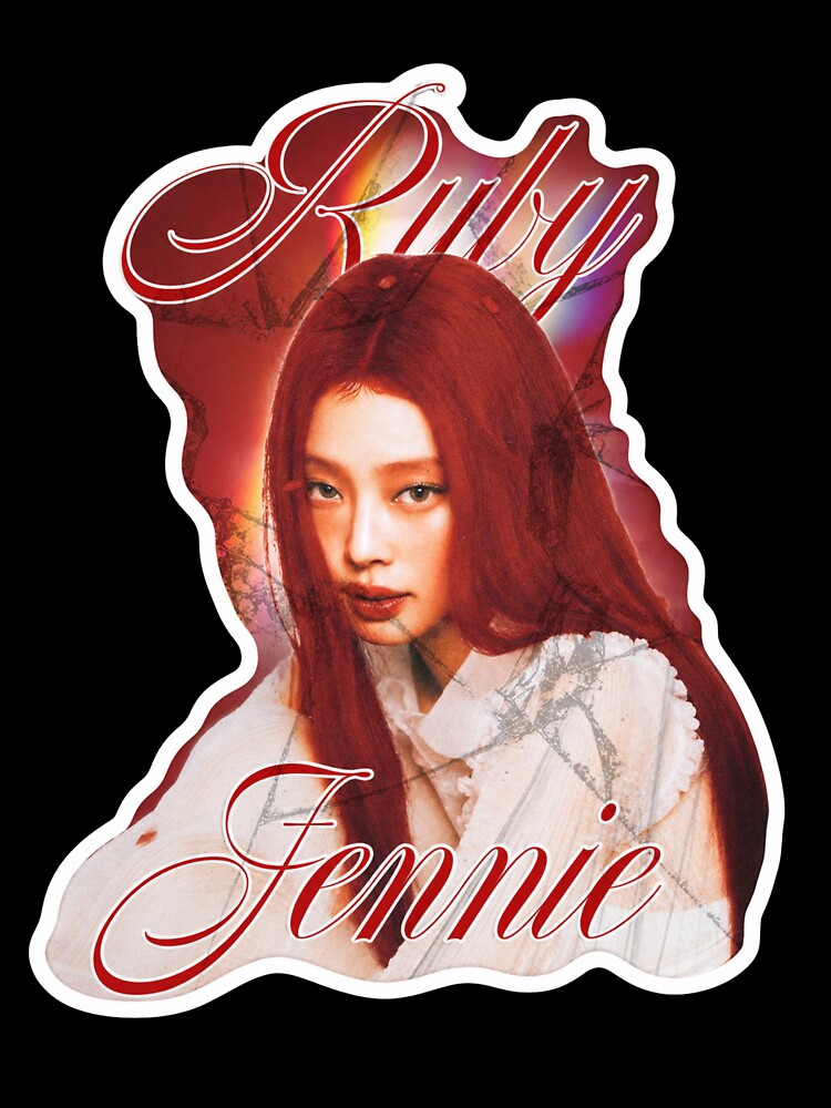 Crimson Dollcore Pop Star Sticker – Red Y2K Coquette Aesthetic by Beans' Art Studio
