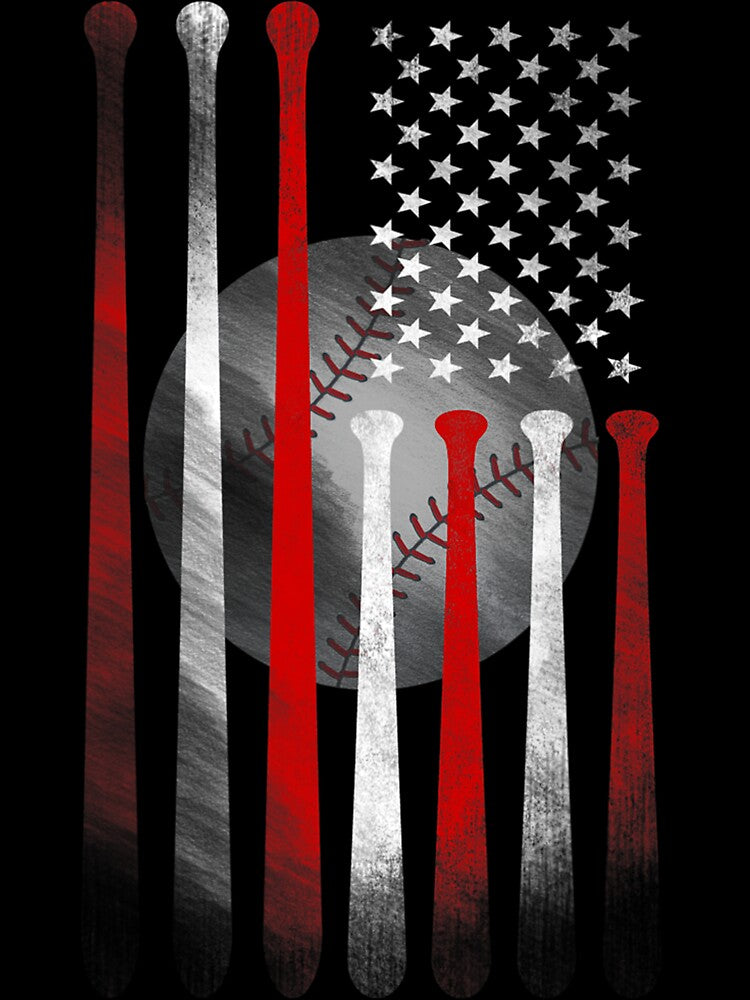 American Flag  Baseball Flag  Dad Mom by BlasengameEain