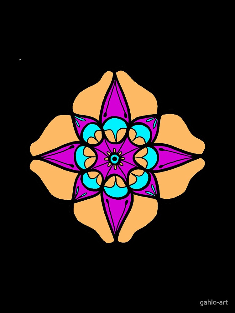 orange dream mandala by gahlo-art