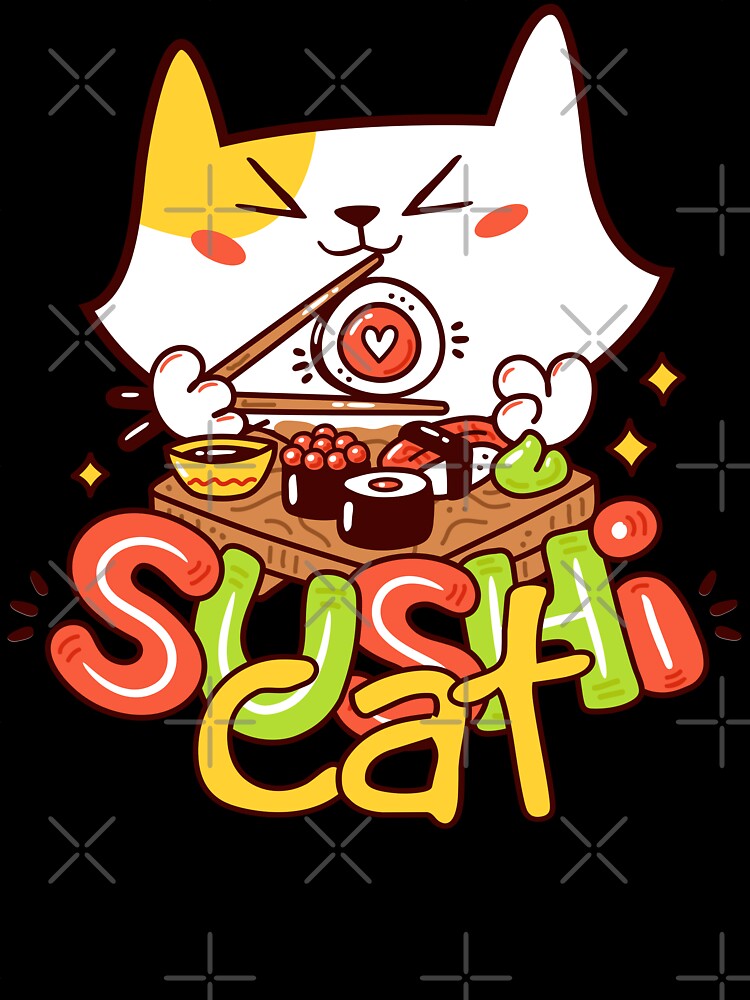 "Kawaii Cat Sushi Lover – Funny Cute Japanese Foodie Design" by artworkathome