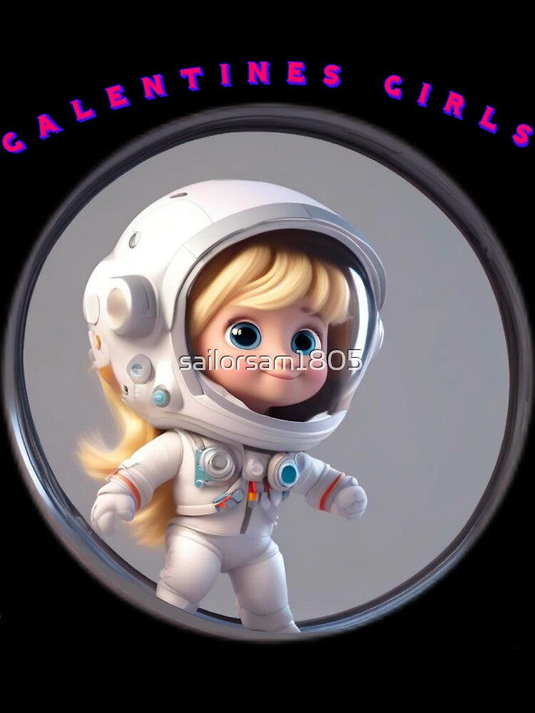 cartoon galentines girl thinking of gift ideas as they enter the stargate by sailorsam1805