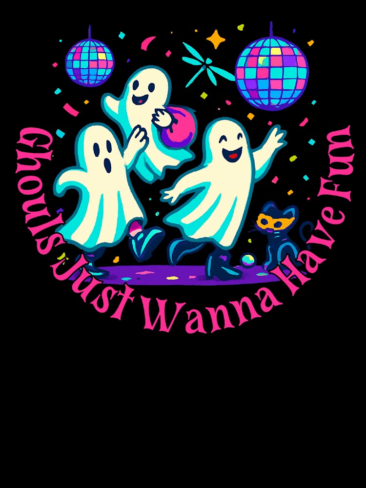 Ghost Disco Halloween Retro Design by CottonandQuill