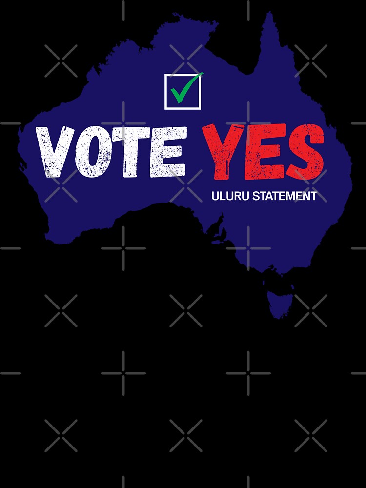 Vote Yes - Uluru Statement on Australia Map- Graphic design by PrintChics