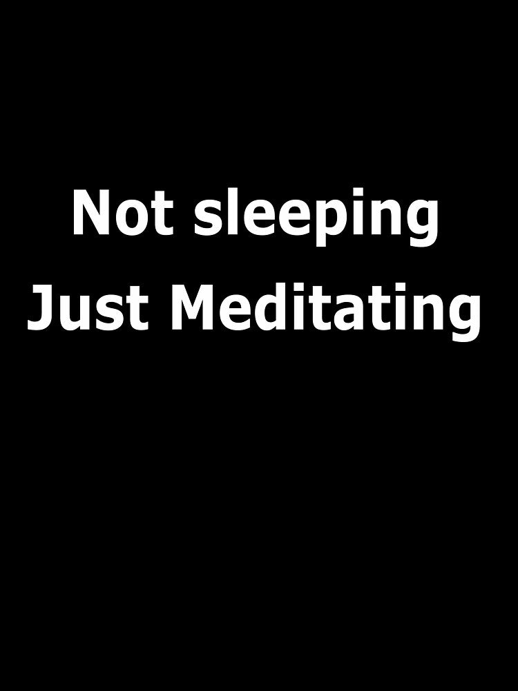 Not Sleeping Just Meditating by pondemand