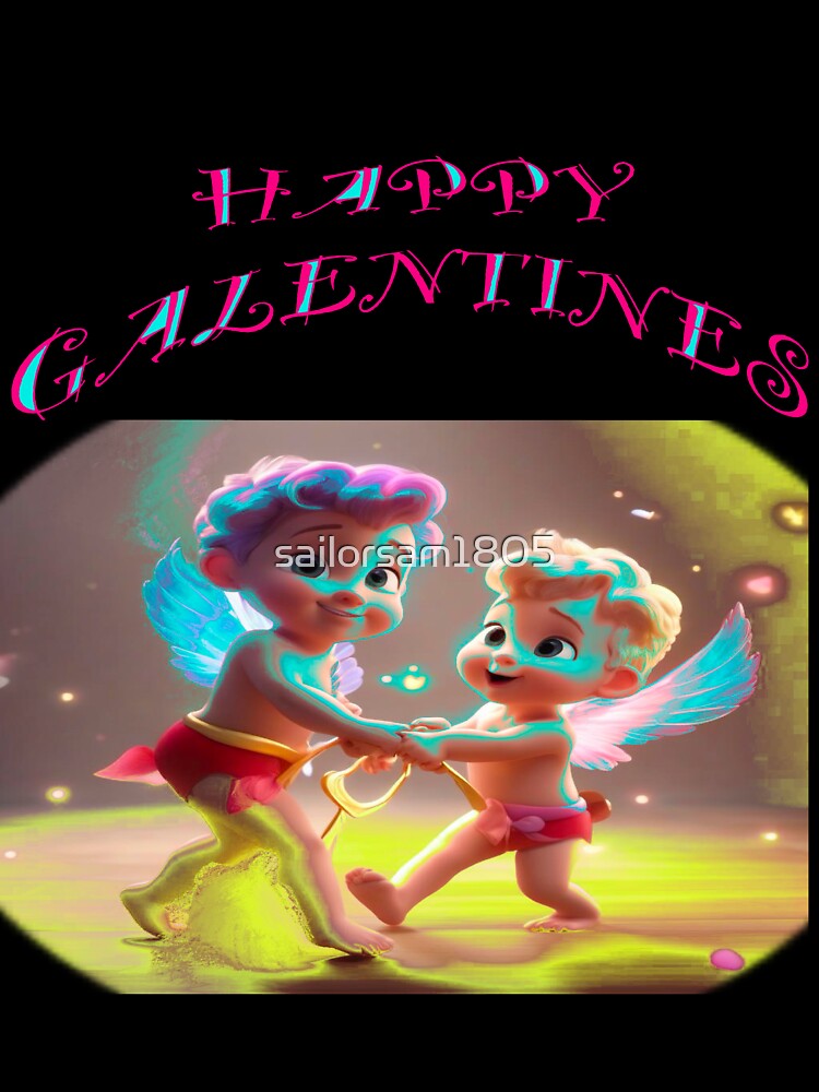 Cartoon Happy Galentines card, perfect gift idea for Galentines day by sailorsam1805