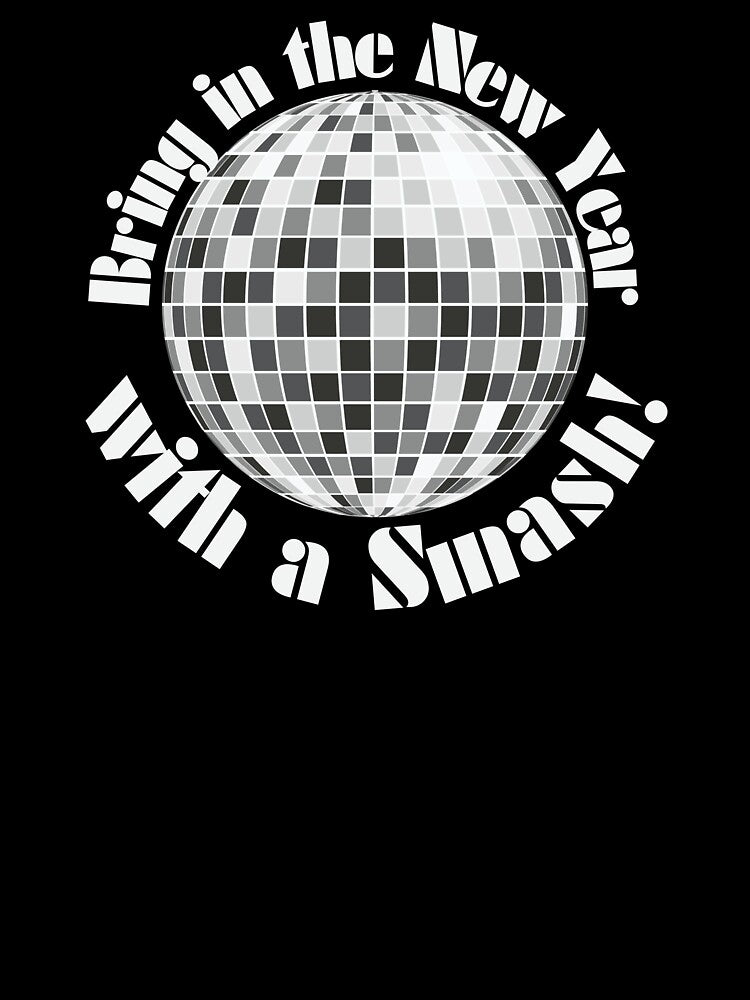 New Year Smash Disco Ball – Retro Party NYE 2026 Design by Seeshellspace Designs