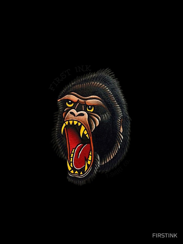Tattoo gorilla by FIRSTINK
