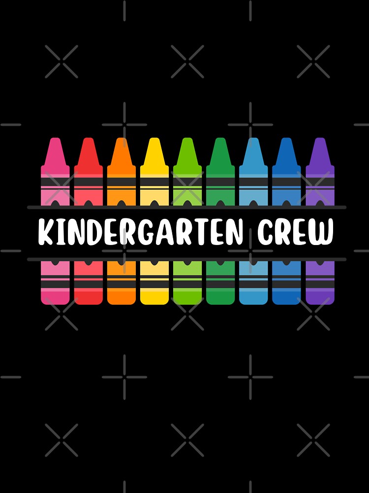 Kindergarten Crew Crayons by BeansHotTees