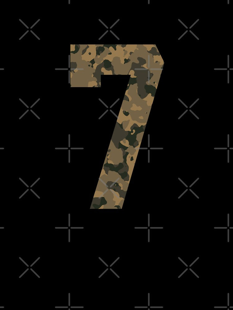 Army Camouflage Number 7 - Sports Numbers by NECHSTORE