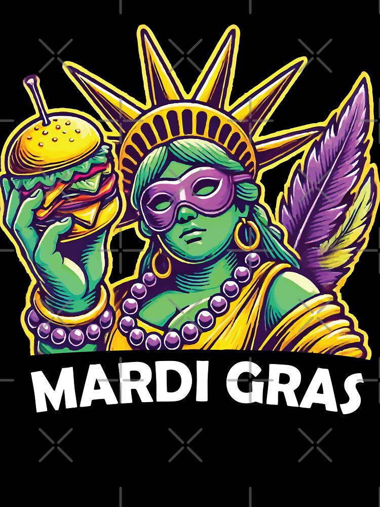 Mardi Gras Liberty Burger Fun Vibes by LuminOrb