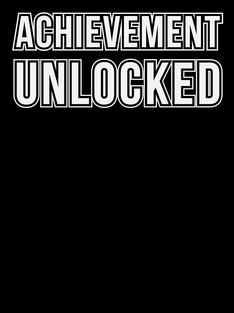Achievement Unlocked – Bold Gamer Typography by MoonSoul Studio