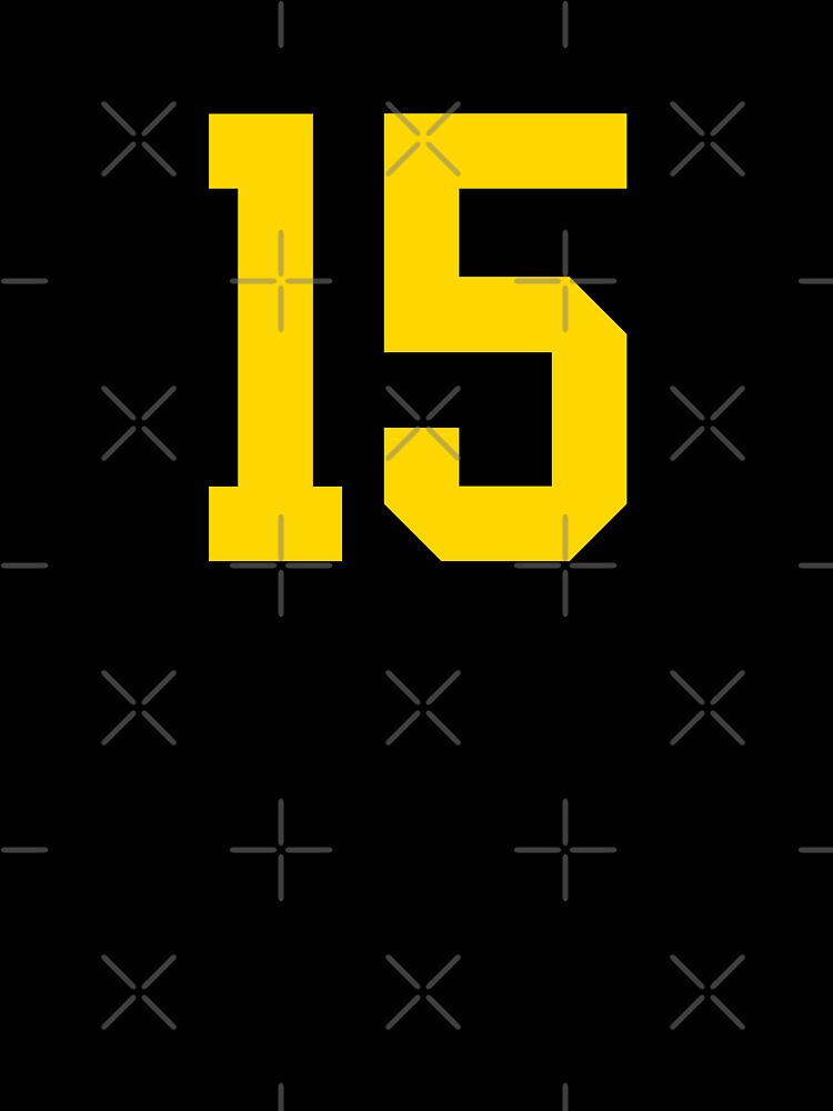 Bold Yellow Sports Number 15 by NECHSTORE