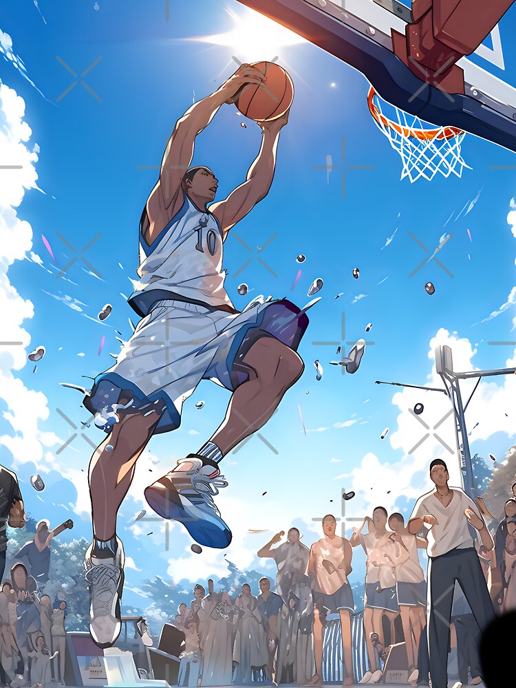 Spectacular triple dunk: A basketball player leaves everyone speechless with a breathtaking leap in a sports animation. by InsaneLEDP