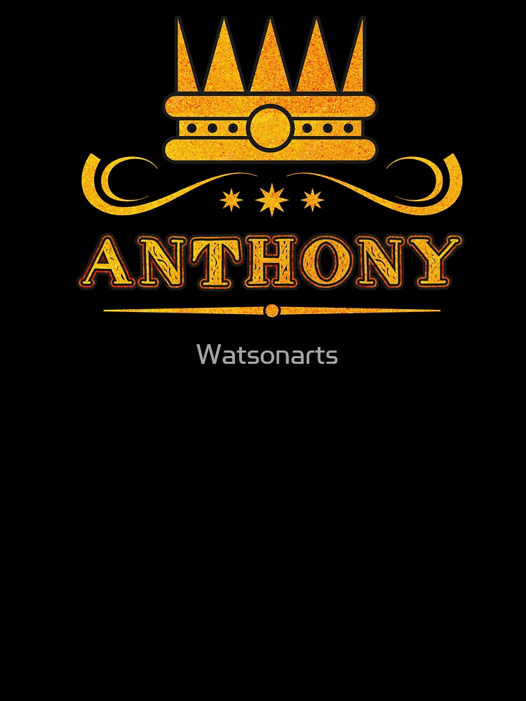 Anthony Personalized Funny & Unique Custom Name Design for Men, Teens, and Boys by Watsonarts