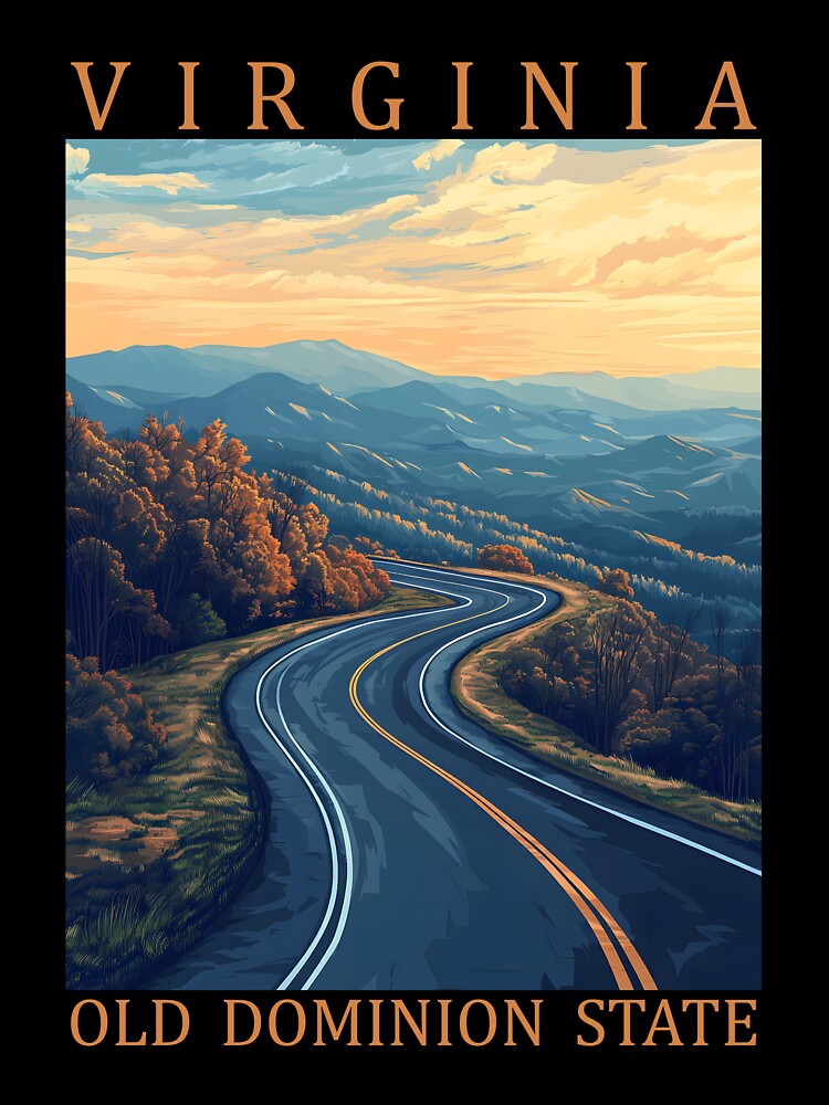 46 Virginia Travel Poster by Lucy Goosy Art