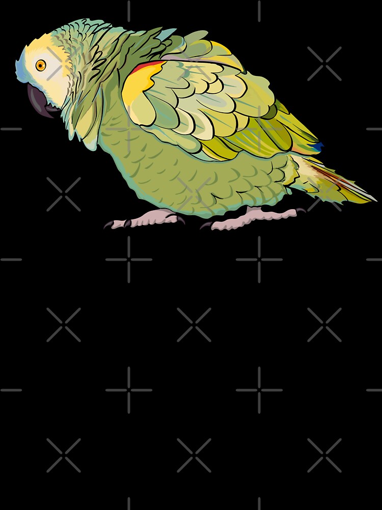 Puffed Blue Fronted Amazon Parrot by Zurickdesigns