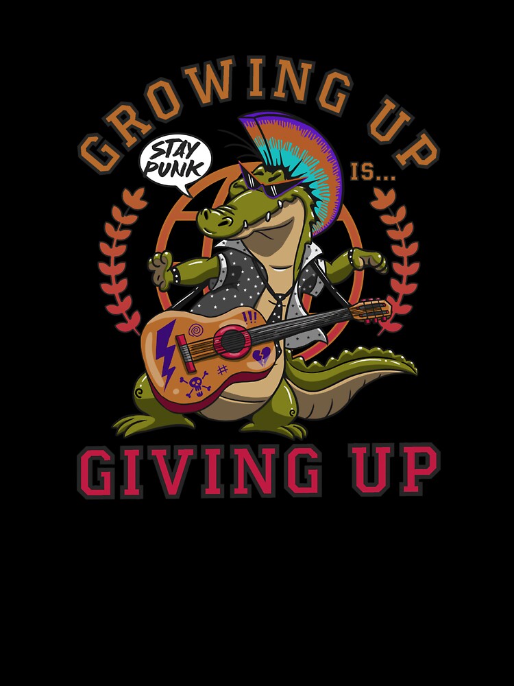 punk rock cartoon anarchist crocodile - alligator by hayrpictures