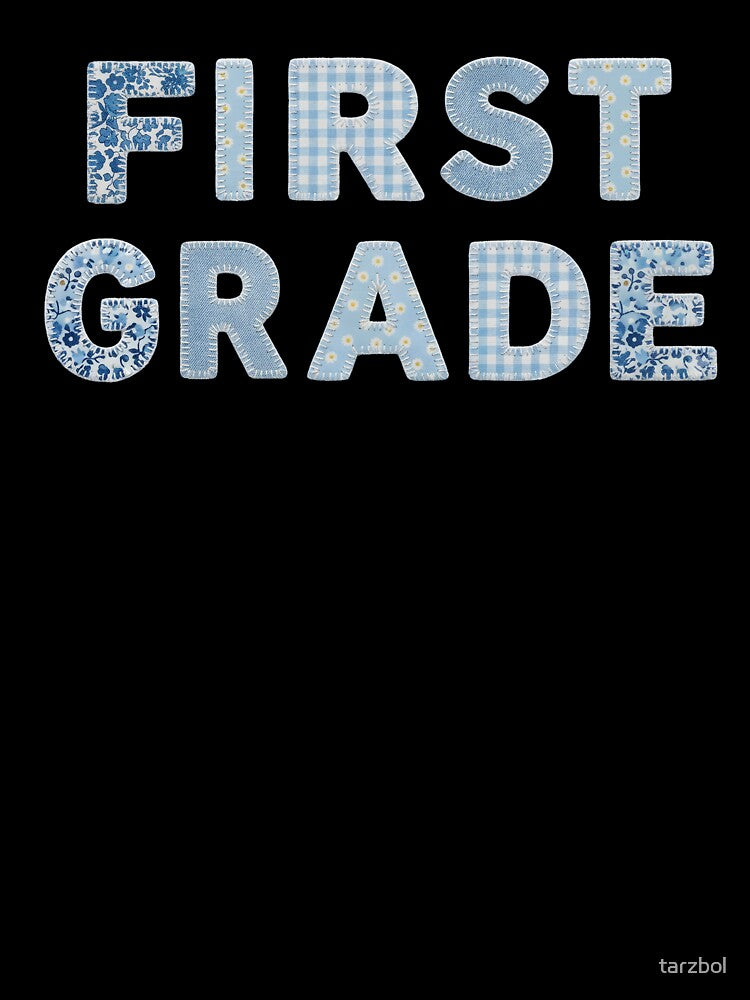 First Grade Patchwork Back to School Teacher Design by tarzbol