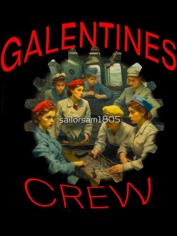Russian Girls Galentines crew on submarine on Galentines day and Galentines party, gift idea for Galentines day by sailorsam1805