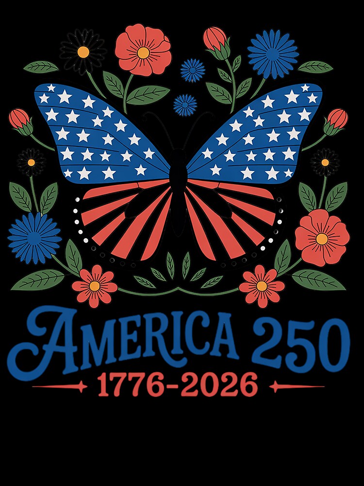 Butterfly 250th USA Patriotic Freedom 4th of July by BlassmausArt