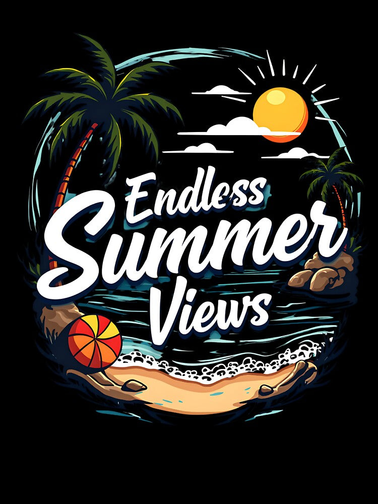 Endless Summer Views – Relaxing Beach Quote T-Shirt by LR Vibe Studio