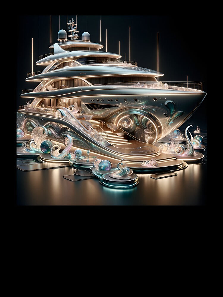 Pearlescent Yacht: Exclusive Oceanic Luxury Atmosphere by ByDigitalDream