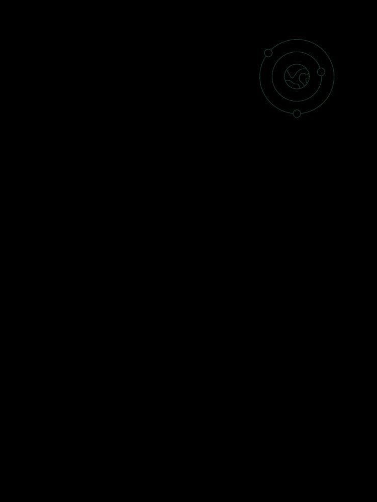 PLANET WITH MOONS (DARK GREEN) by Top10Designs