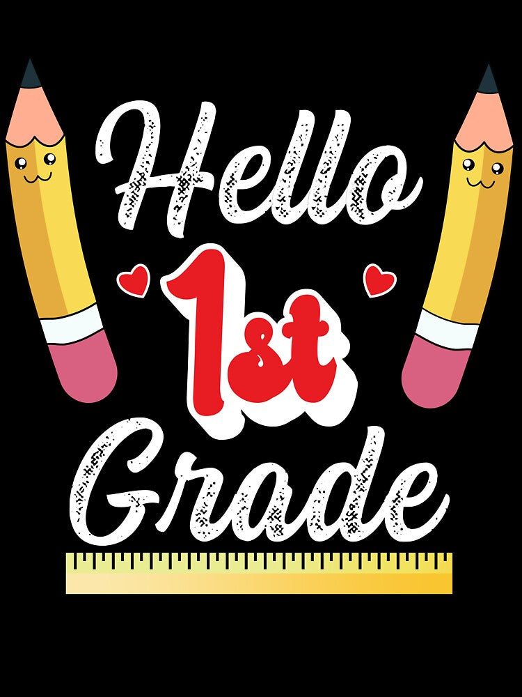 Hello 1st Grade Back to School Design for Teacher or Kids by ZzCorezZ