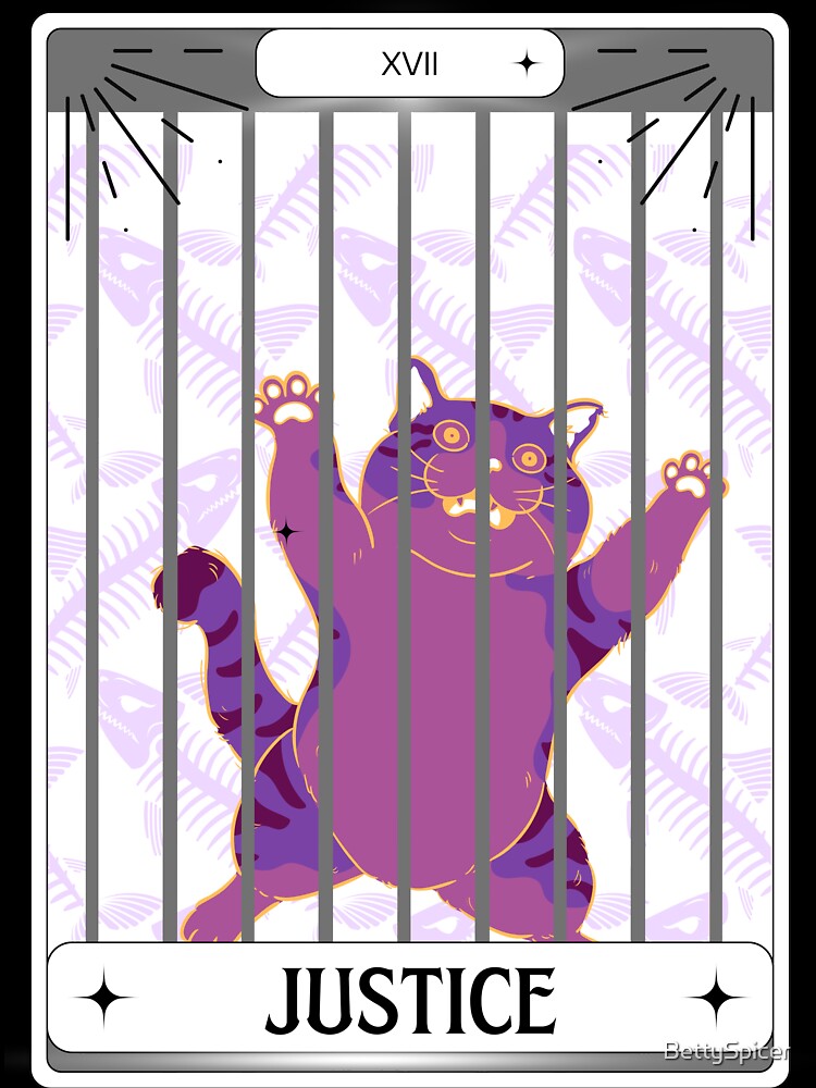 Tarot Card Cheshire Cat Justice by BettySpicer